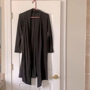 Gray duster cardigan